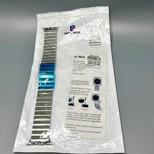 Posh Tech Silver Metal Apple Watch Band With Removable Links. 38-40mm